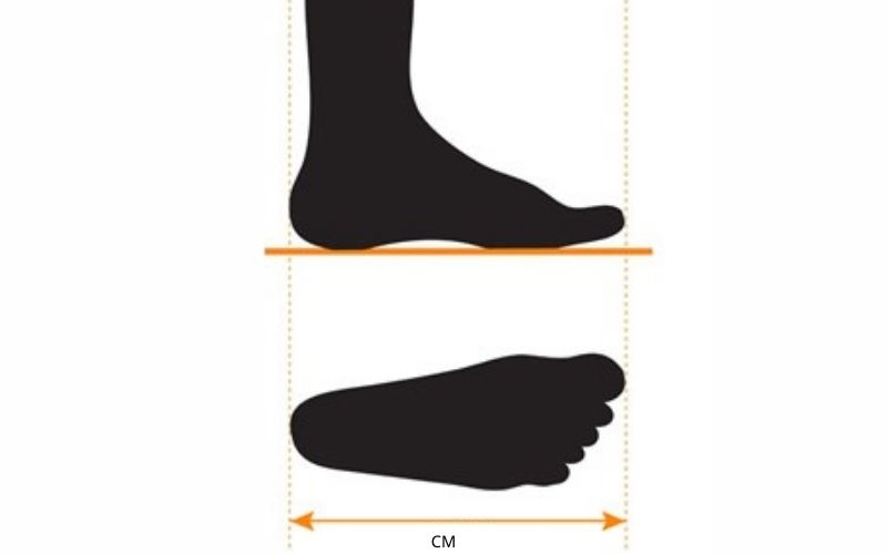 bảng size giày cho nam