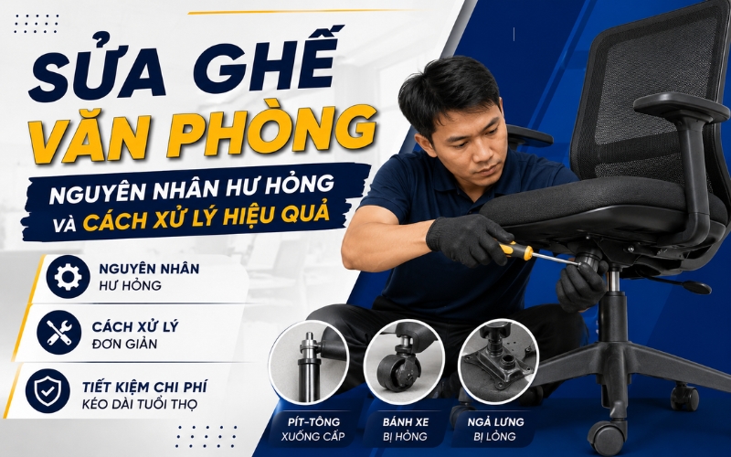 sửa ghế văn phòng