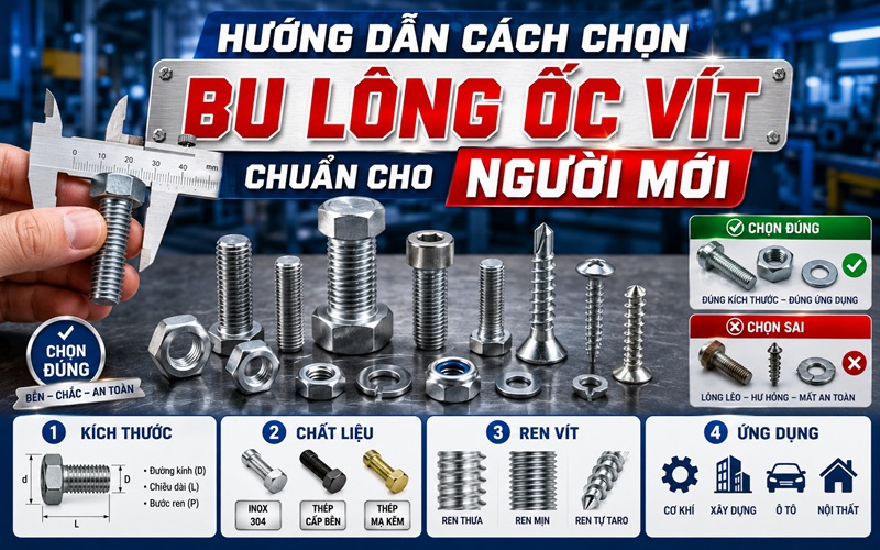 cách chọn bulong ốc vít